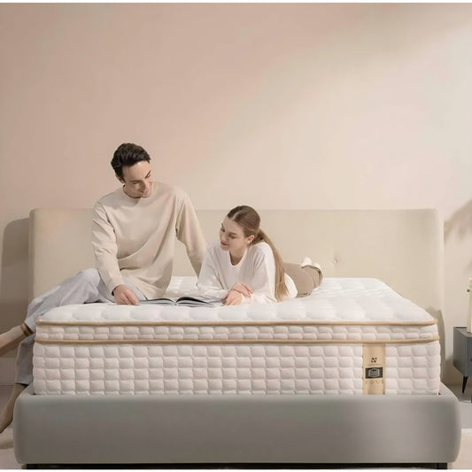 King Size Mattress, 12 Inch Hybrid King Mattress in a Box, Medium Firm Mattresses with Memory Foam