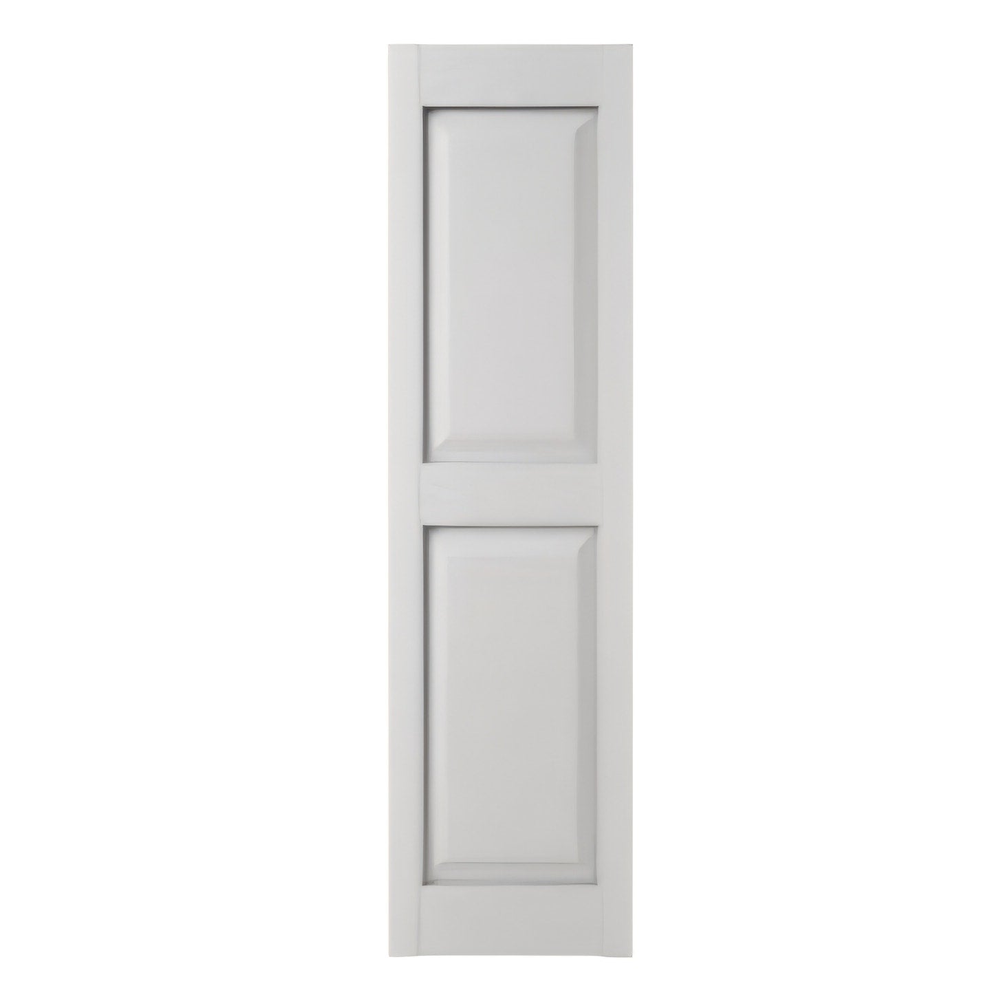 Two Equal Panels, Raised Panel Shutters, Includes Matching Installat (Per Pair) 14.75 in. W x 59 in