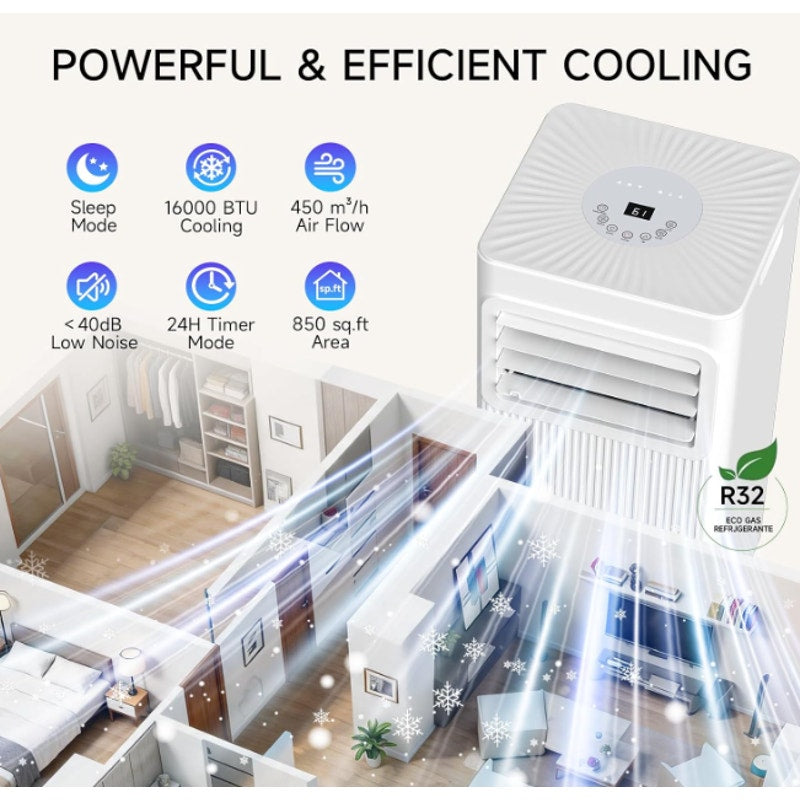 Portable Air Conditioners 16,000 BTU 5-in-1 Air Conditioner Portable Up to 850 Sq.Ft., Portable AC