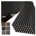 Art3d 3D Fluted Soundproof Wood Textured Slat Wall Panel, 4-Pack, Blackwood 108 x 12 Inch