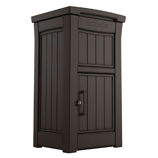 Keter Delivery Box for Porch with Lockable Secure Storage Compartment to Keep Packages Safe