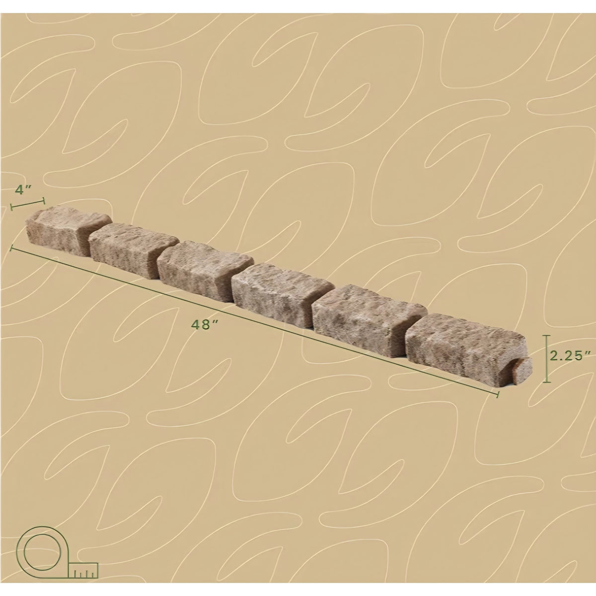 Landscape Edging | Garden Edging Border | Faux Stone Bricks for Lawn edging