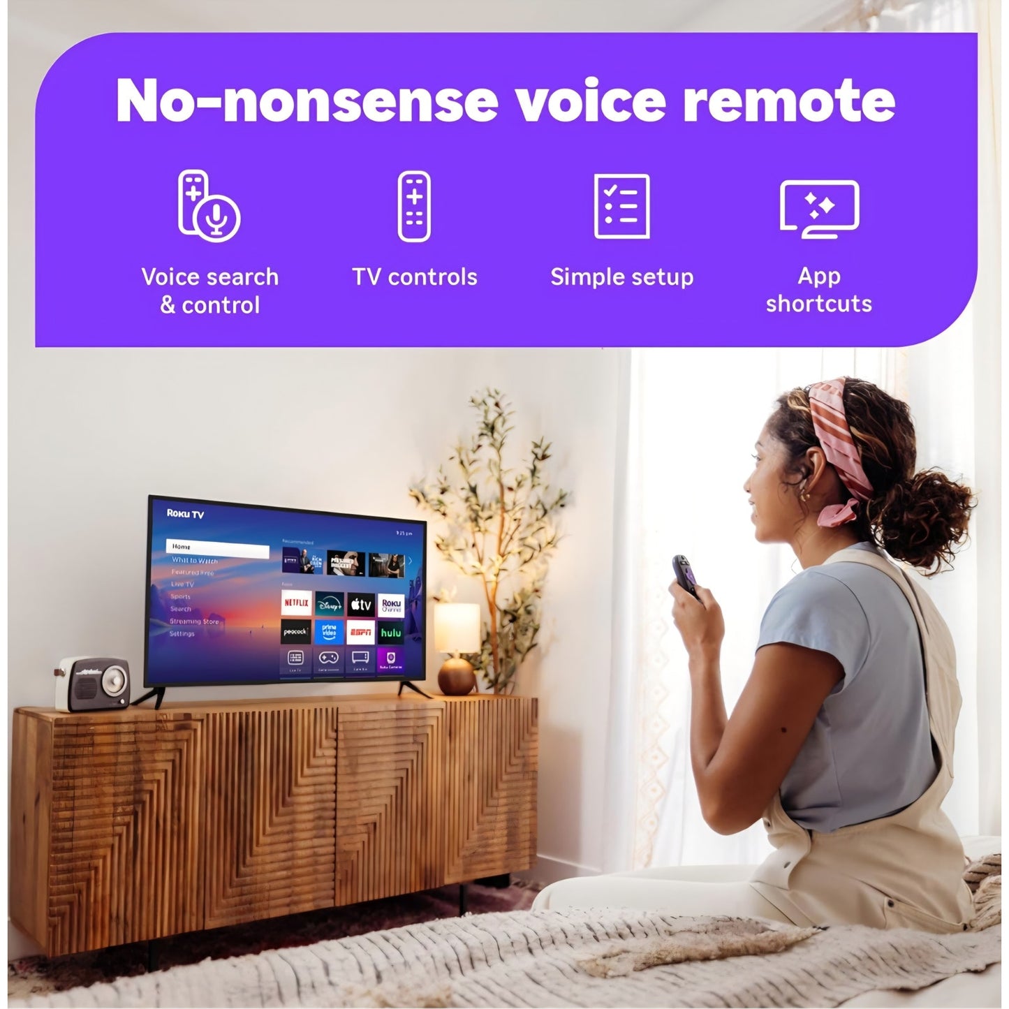 Roku Smart TV 2025 – 40-Inch Select Series, 1080p Full HD TV–RokuTV with Voice Remote – Flat Screen