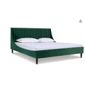 King bed frame Jennifer Taylor Home Aspen Vertical Tufted Modern Headboard Platform Bed Set