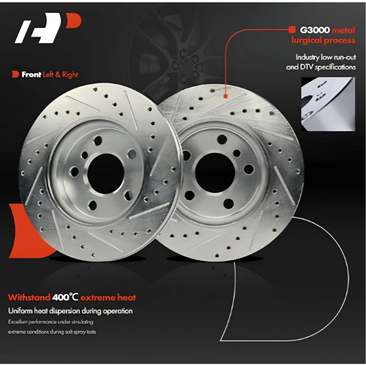11.02 inch (280mm) Disc Brake Rotors Compatible with Select Mini Models - Cooper 2014-2019/2023