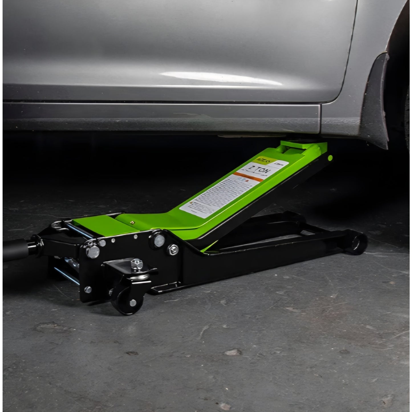 Floor Jack ARCAN 2-Ton Extra Long Reach Low Profile Steel Floor Jack, Dual Pump Pis 2.75" – 24" Lift