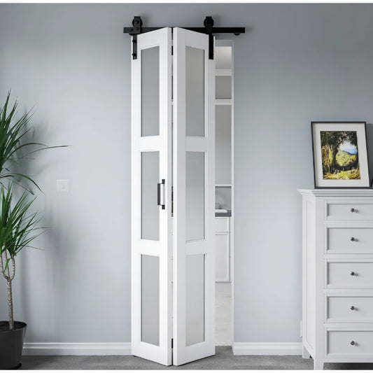 24" x 84" Bifold Sliding Barn Door with Hardware Kit Included