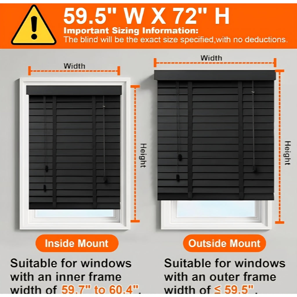 2" Slats Wood Blinds for Indoor Windows: Solid Wooden Blackout Blinds & Shades