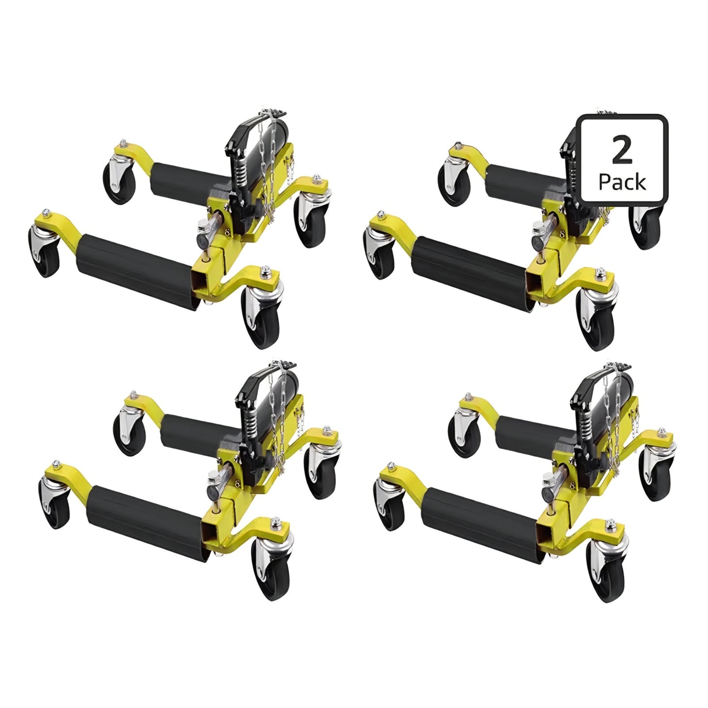4 Pcs Car Wheel Dolly with Hydraulic Tire Jack, 1500 LBS Capacity Trailer Dolly