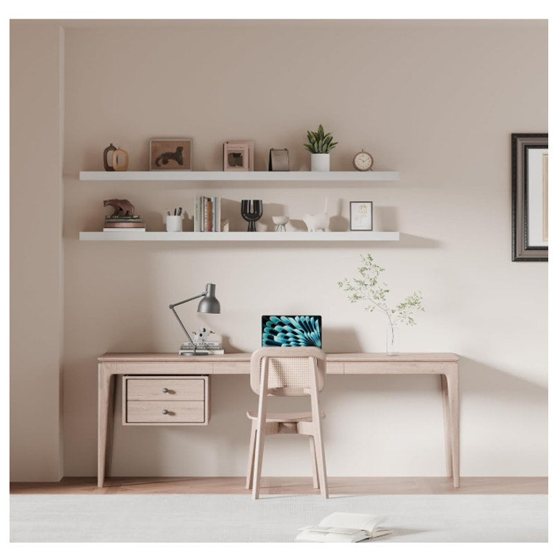 60 inch Long Floating Shelves for Wall,Solid Wood Long Shelves Set of 2