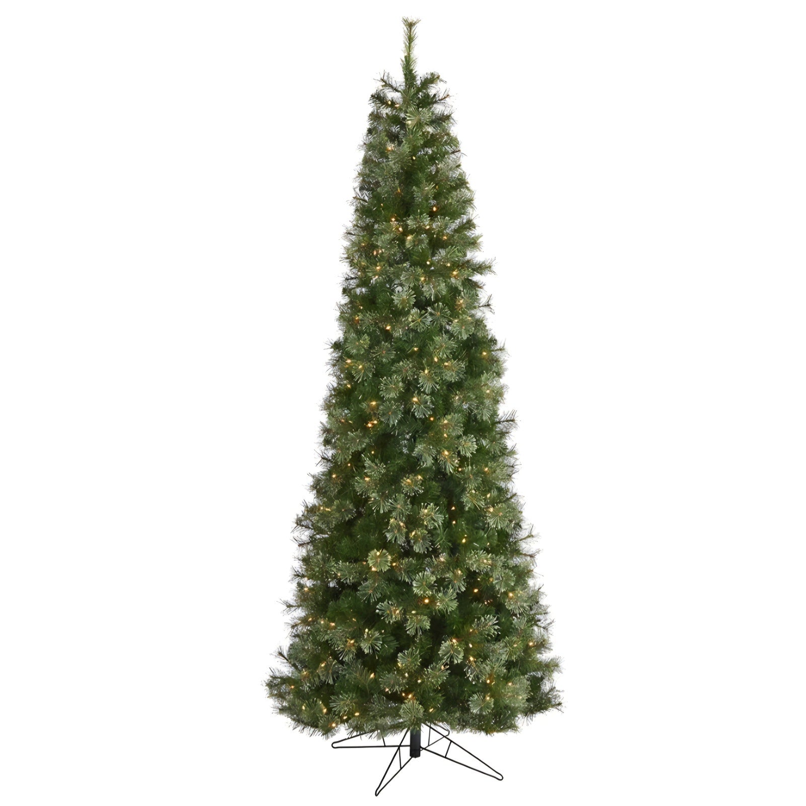 Nearly Natural 9ft. Cashmere Slim Artificial Christmas Tree with 550 Warm White Lights and 1308