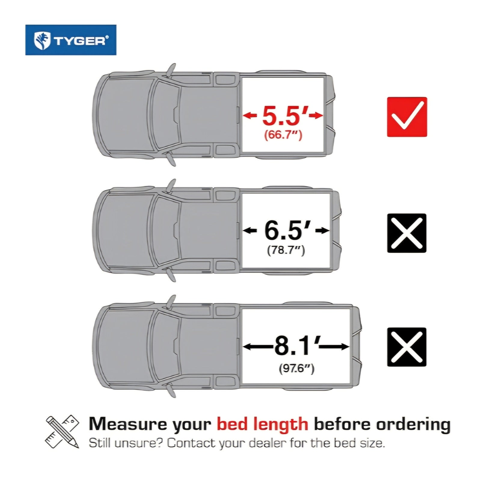 T3 Soft Tri-fold Truck Bed Tonneau Cover Compatible with 2022-2026 Toyota Tundra | 5.5' (67")
