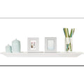 WELLAND White Finished 48 inch Pine Wood Fireplace Mantel Shelf Wall Mounted,Corona Crown Molding Fl