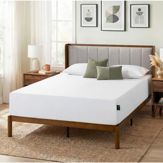 Zinus 12 Inch Queen Green Tea Cooling Memory Foam Mattress, Medium Feel Refreshing & Cooling Sleep
