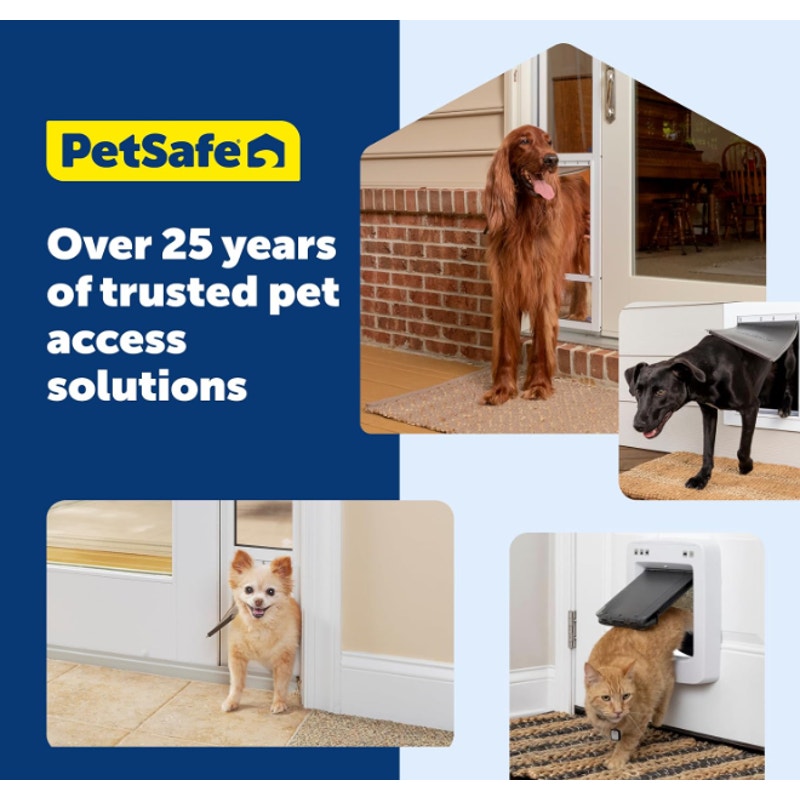 PetSafe Sliding Glass Pet Door, 1 Piece, Medium Dogs to 40 lb, White