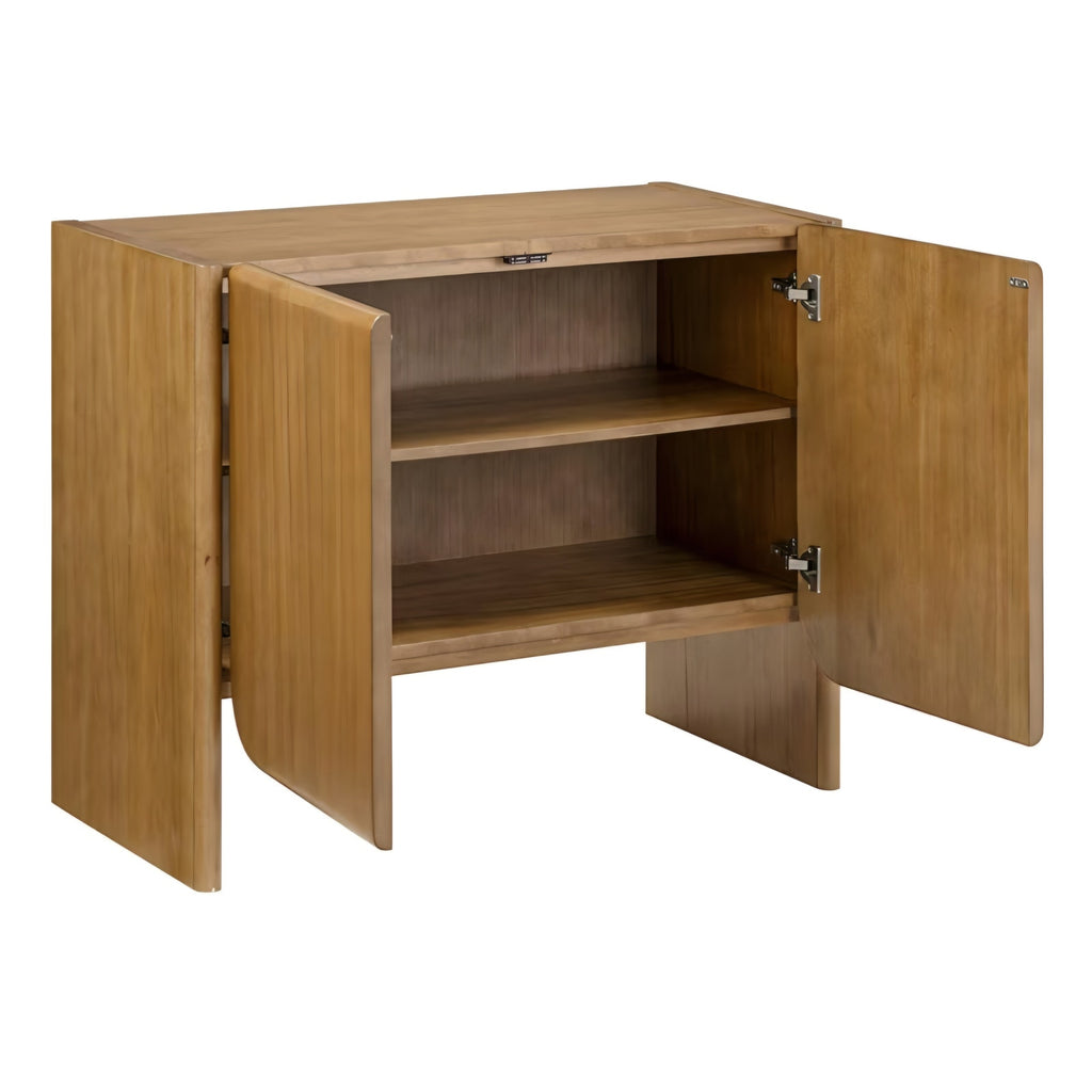 Nathan James Jacala Mid Century Modern Entryway Storage Cabinet with Doors