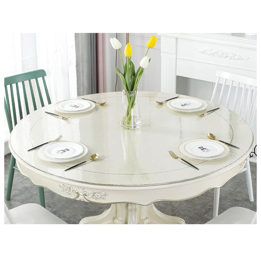 Deep Dream 1.5mm Thick 60 Inches Clear Round Table Protector, Round Table Cover