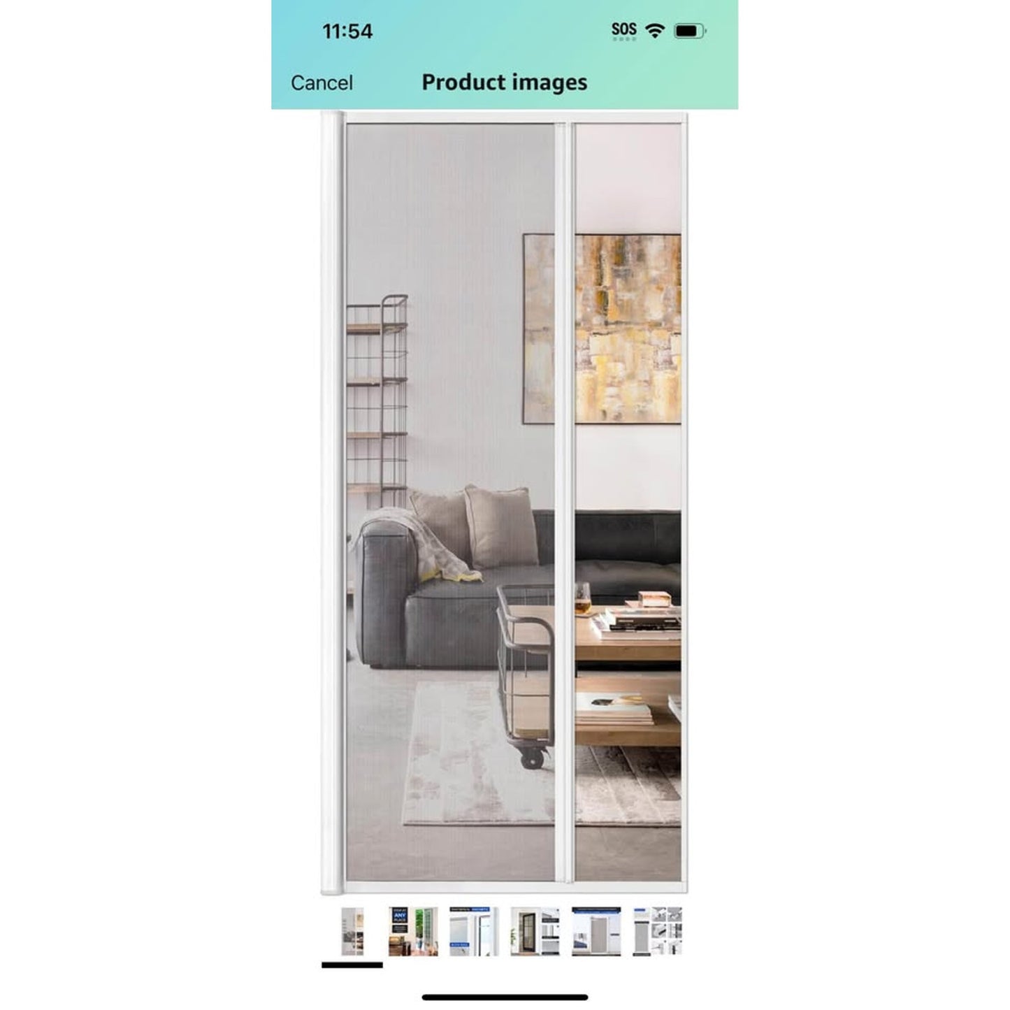 Retractable Door Screen for Single Door,Free Stop Sliding Patio Doors, Durable White Aluminium Frame