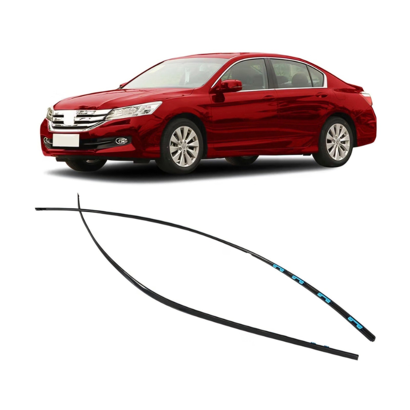 Drip Side Molding for Honda Accord 2014 2015 2016 2017 2018 Windshield Roof Molding TrimLeft, Right