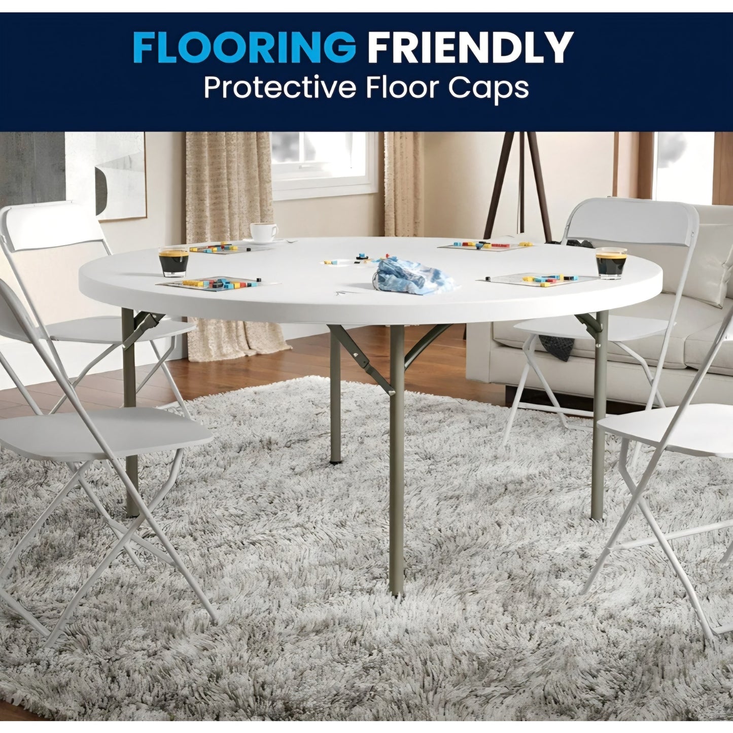 Flash Furniture 5' Round All-Occasion Plastic Folding Event Table