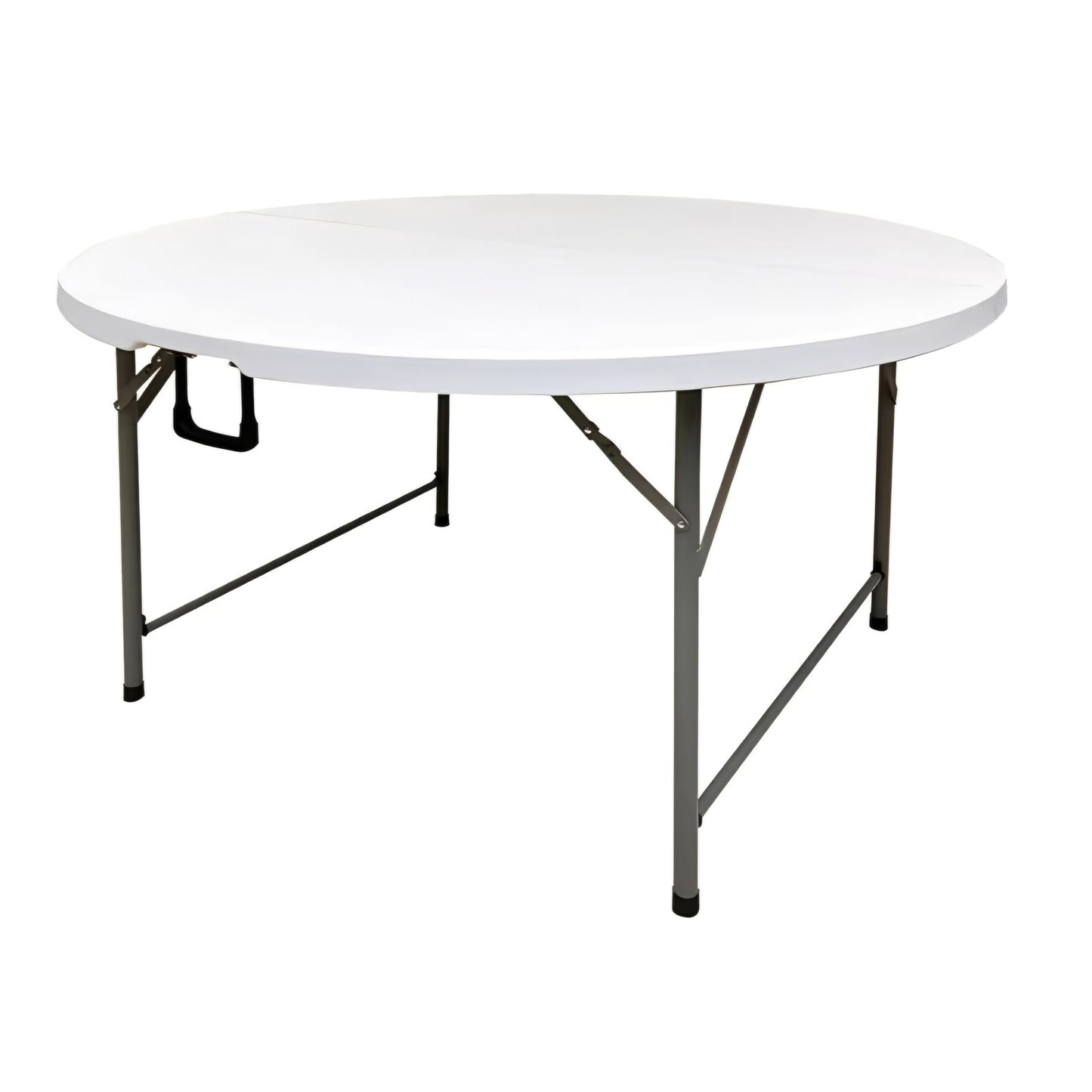 4.5FT Round Table, Round Folding Table 54 inches, Bifold Round Table, Plastic Dining Table