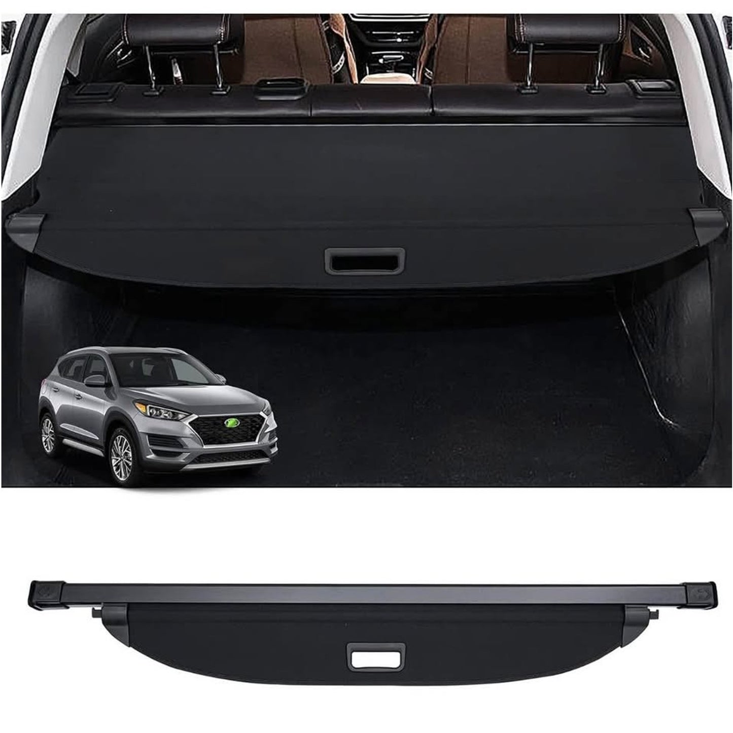 Powerty Cargo Cover for 2022-2024 2025 Hyundai Tucson Accessories Trunk Cover Retractable Trunk Shie