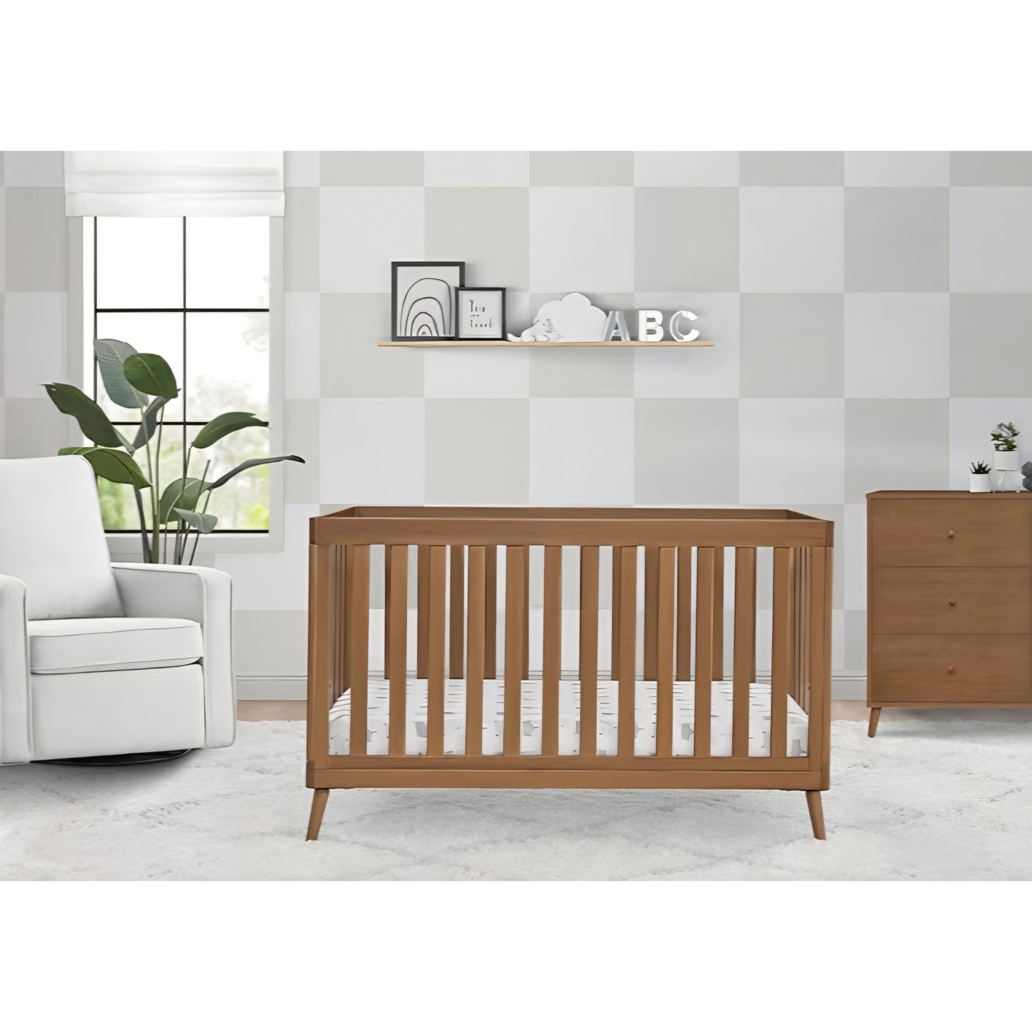 Delta Children Essex 4-in-1 Convertible Crib - Greenguard Gold Certified, Chestnut