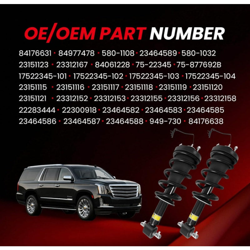 4PCS Front & Rear Shocks Struts Assembly Cadillac Escalade Chevy Suburban Tahoe Silverado GMC YUKON