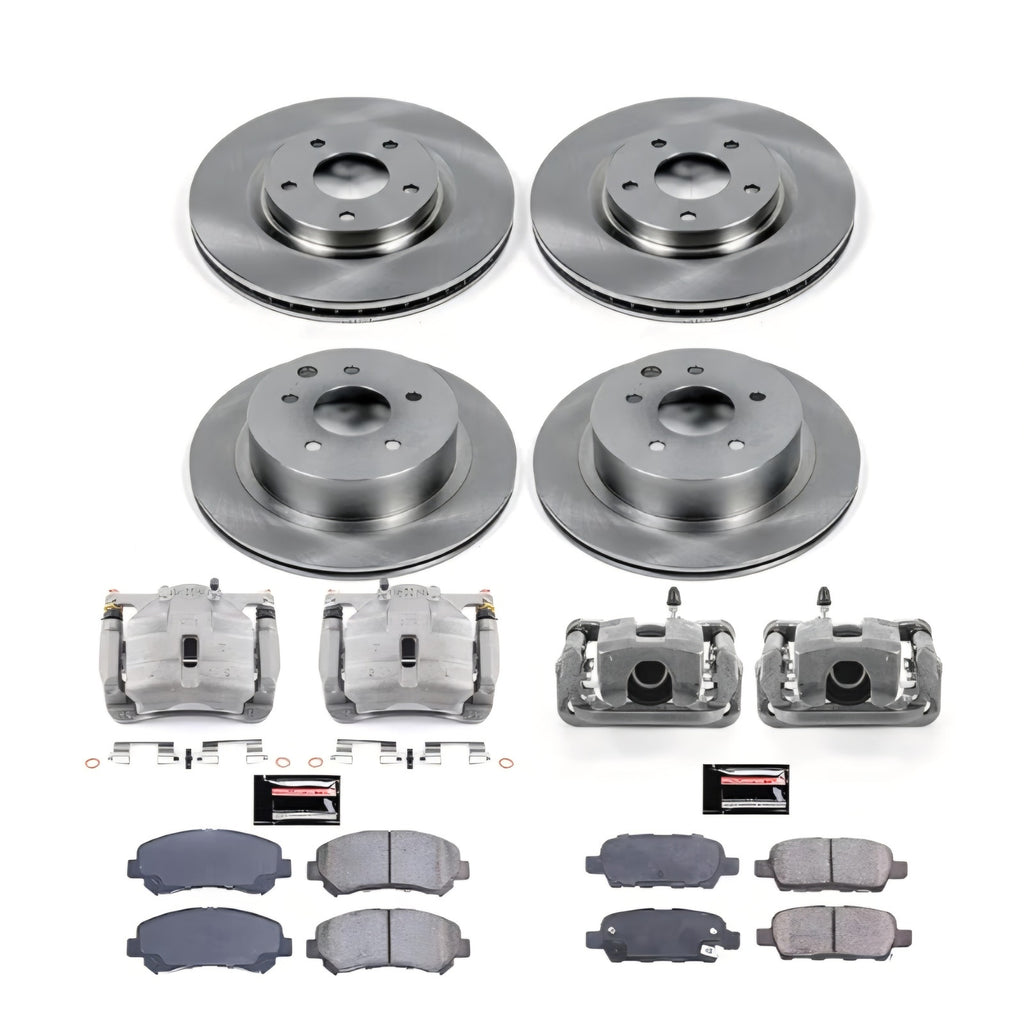 Nissan Rogue Power Stop KCOE8268 Autospecialty Front and Rear Stock Replacement Caliper Kit- OE