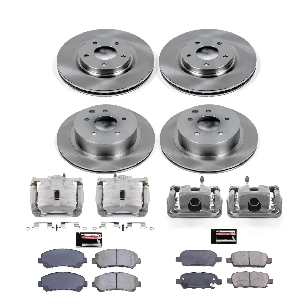 Nissan Rogue Power Stop KCOE8268 Autospecialty Front and Rear Stock Replacement Caliper Kit- OE