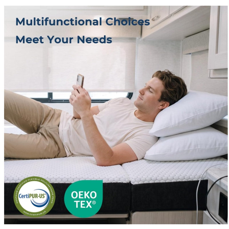 Odorless Foldable Mattress Medium Twin Size 75" x 38" x 6"