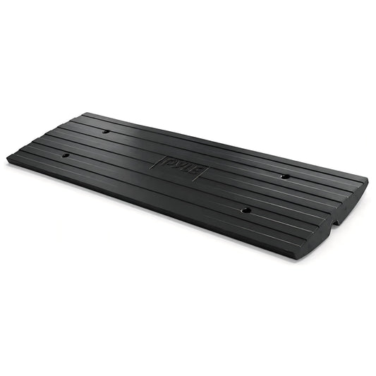 Pyle Car Driveway Curbside Bridge Ramp - Heavy Duty Rubber Threshold Curb Ramp