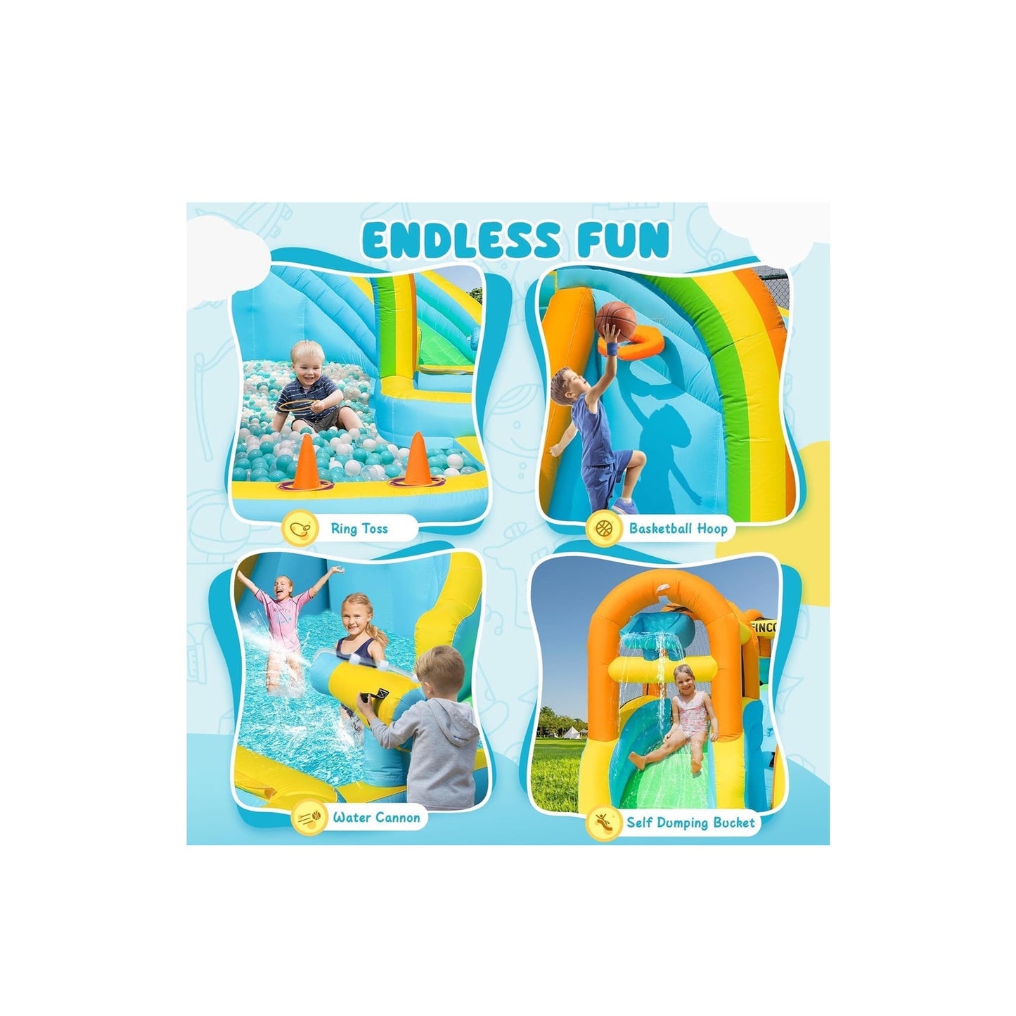 $350 OBO Inflamable water slide, Bounce House with 2 slide for kids