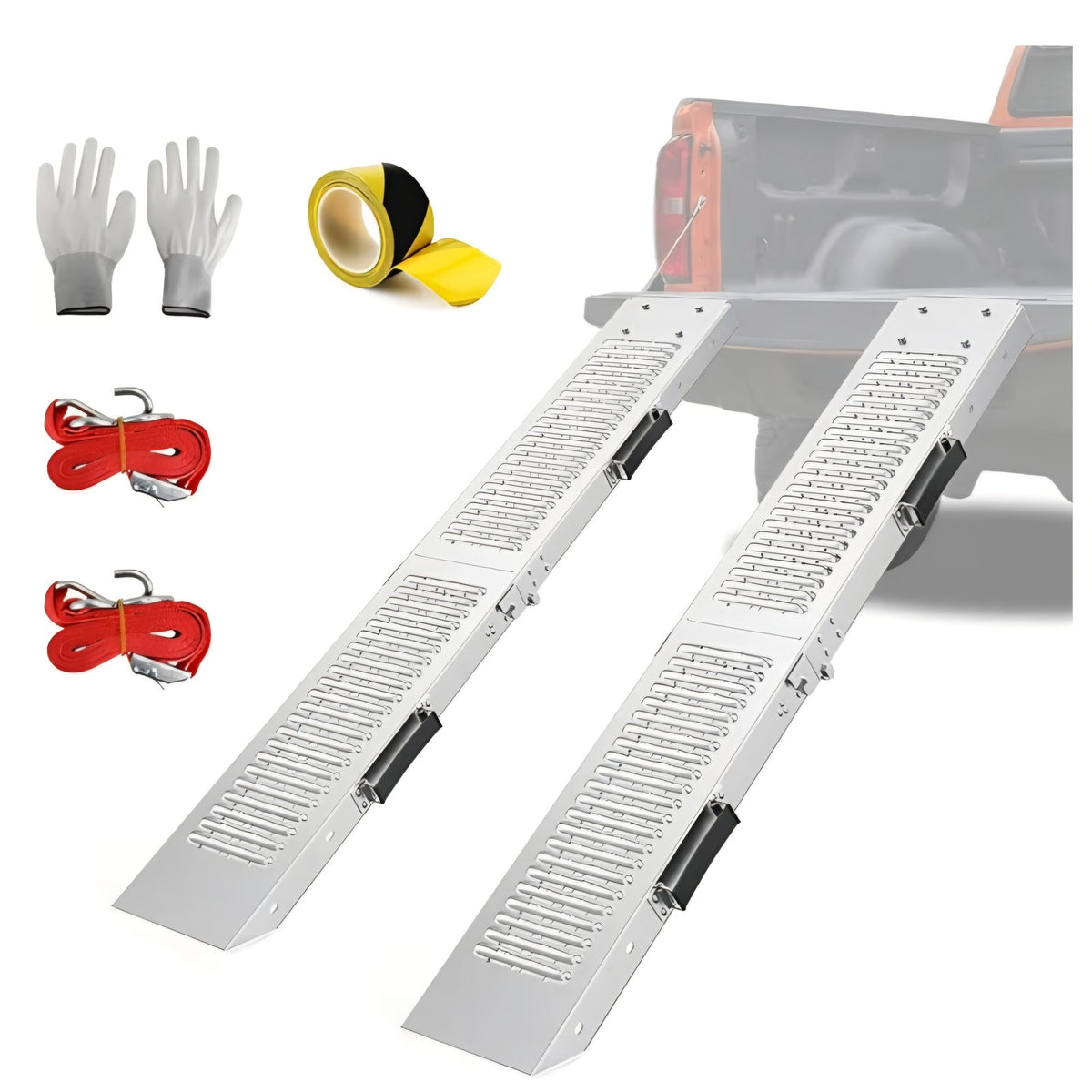 Truck Ramps 75" 1500 LBS 2 Pack, Extra Heavy Duty Loading Ramps for Lawn Mower