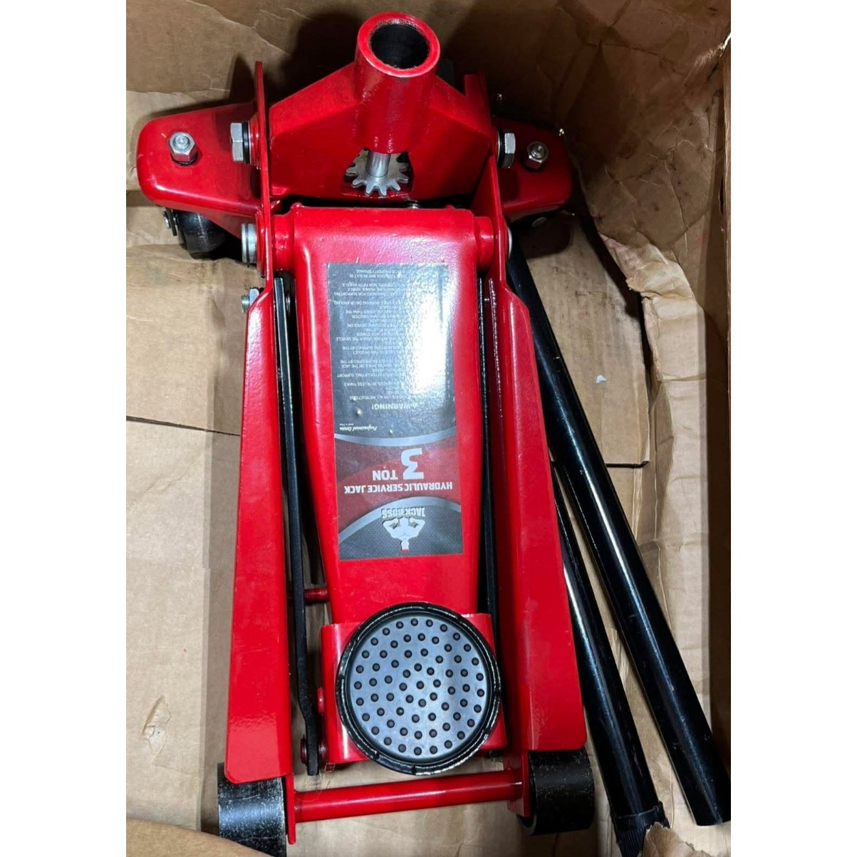 Jack Boss Floor Jack 3 Ton Capacity Fast Lift Service Jack Steel Heavy Duty Hydraulic Car Jack