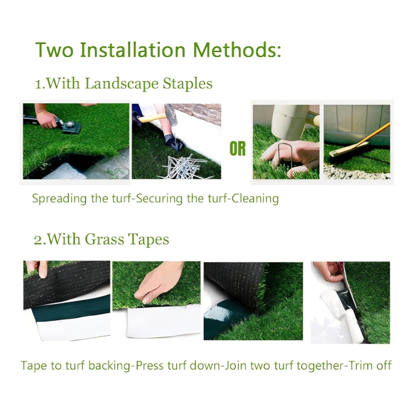 Artificial Grass Turf Lawn-7 Feet x 12 Feet, 0.4" Indoor Outdoor Rug Synthetic Grass Mat Fake Grass