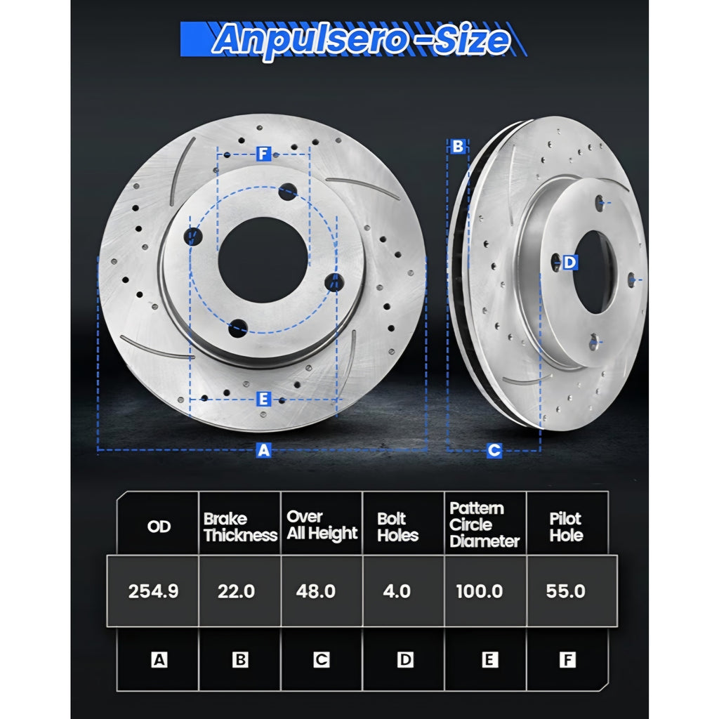 front brake disc only,Compatible with 1998-2002 Toyota Corolla,Chevy Prizm 1998 1999 2000 2001,2002