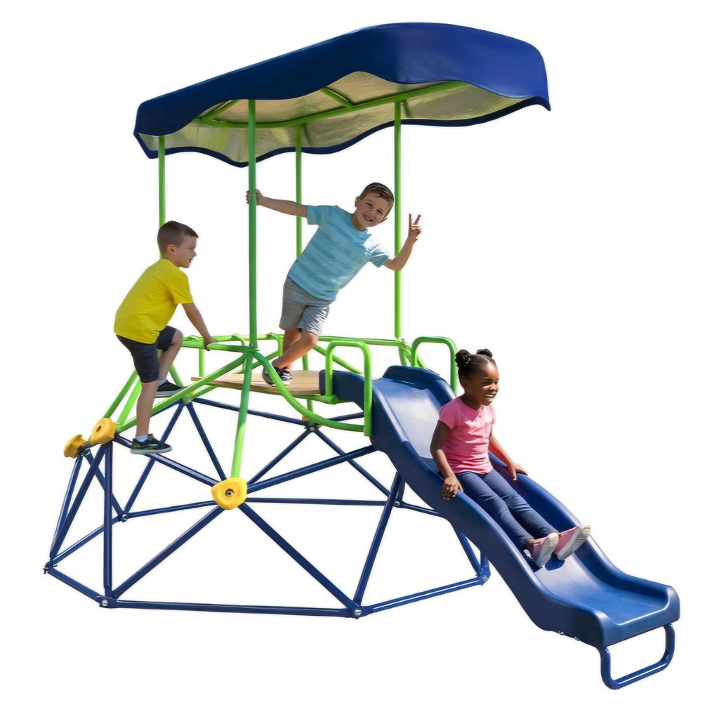 6ft Climbing Dome with Slide for Kids Ages 3-8, 600LBS Heavy Duty Outdoor Jungle Gym Play Equipment