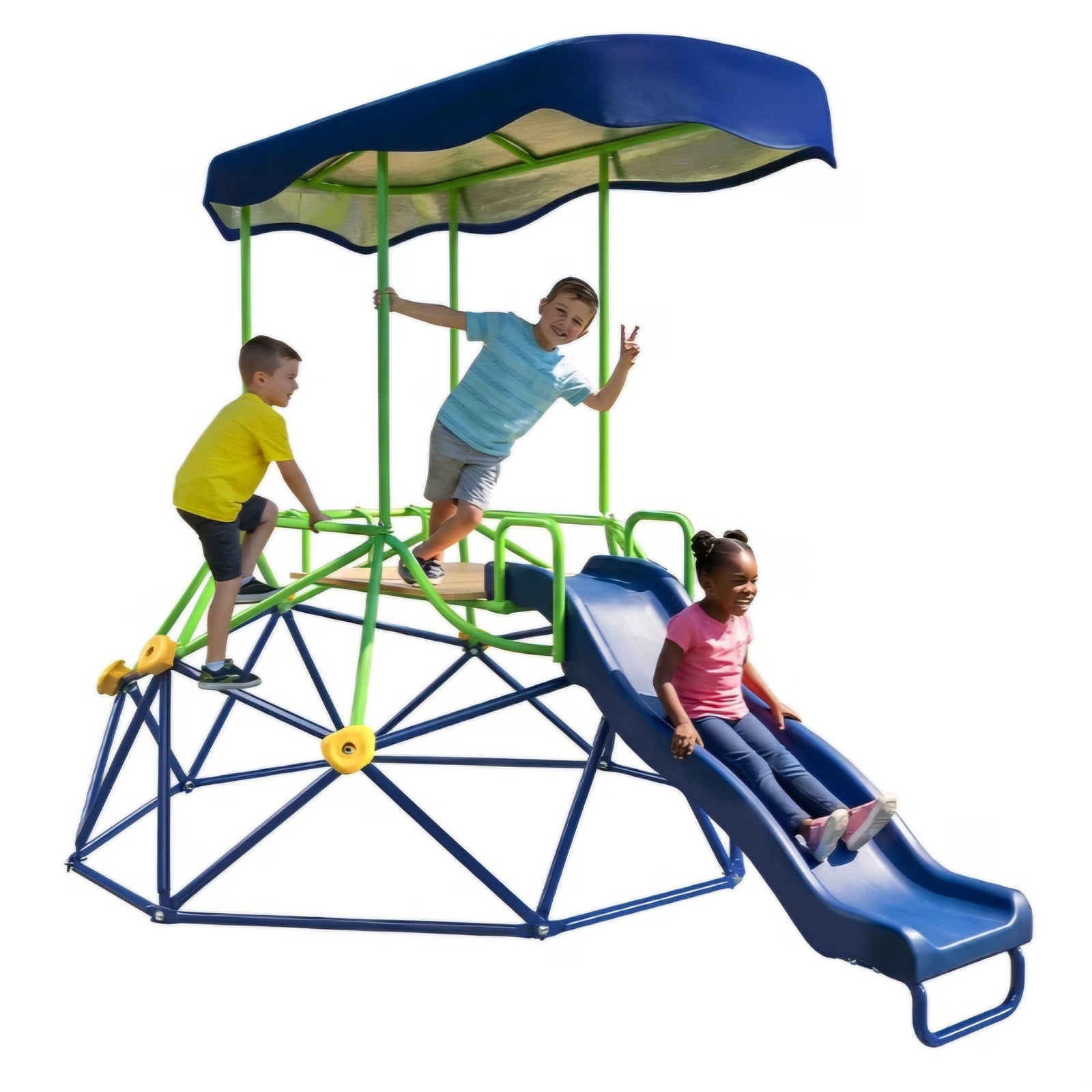 6ft Climbing Dome with Slide for Kids Ages 3-8, 600LBS Heavy Duty Outdoor Jungle Gym Play Equipment