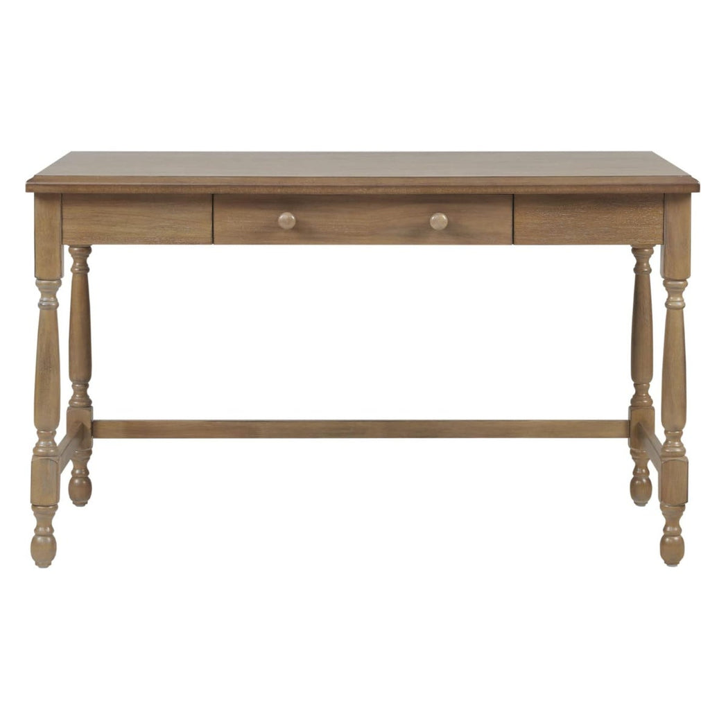 Martha Stewart Tabitha Solid Wood Writing Table with Metal Glides Drawer for Storage Living Room