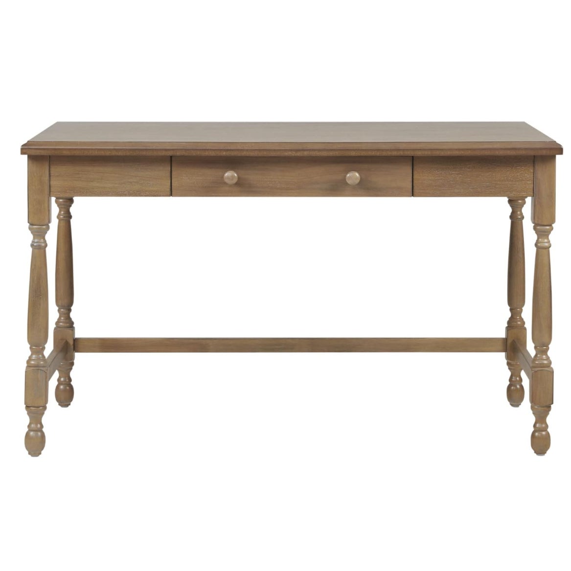 Martha Stewart Tabitha Solid Wood Writing Table with Metal Glides Drawer for Storage Living Room