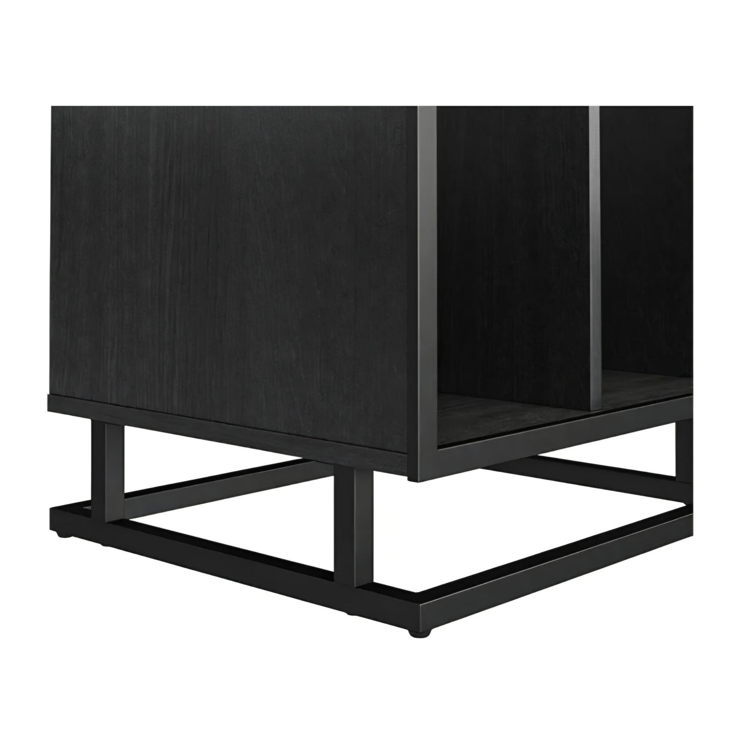 Novogratz Regal Turntable Stand/End Table, Black Oak