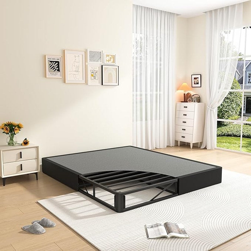 MAF Cal King Size King Box Spring, 10 Inch High Profile, 3500 lbs Black Heavy Duty Metal Mattress.