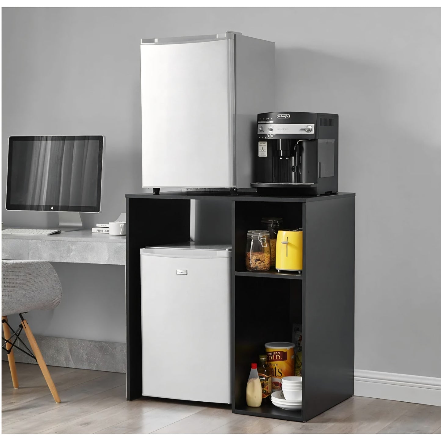 Yak About It Mini Fridge Dorm Station - Black