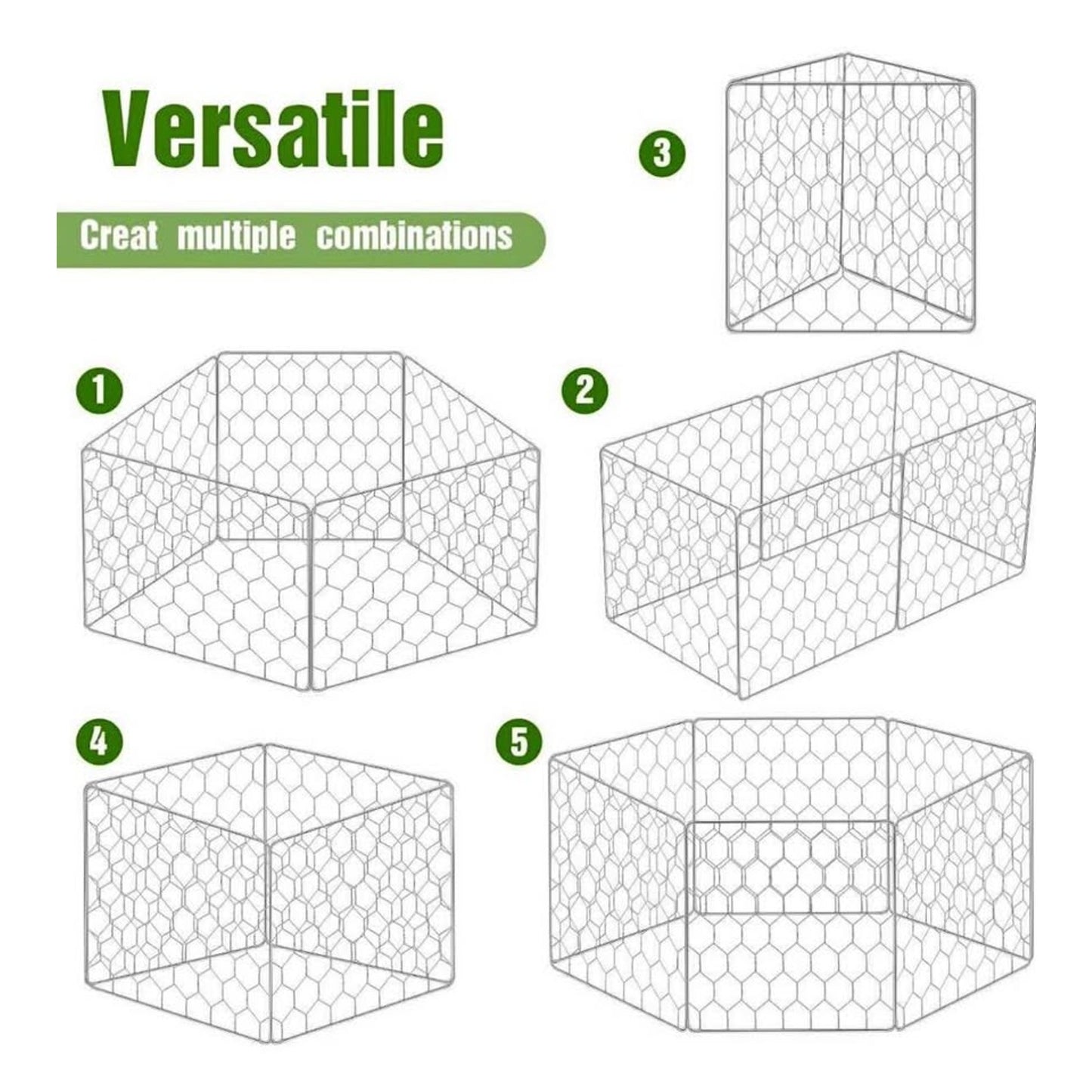 Zubebe 16 set wire plant protectors square wire plant cages mesh 12 x 20