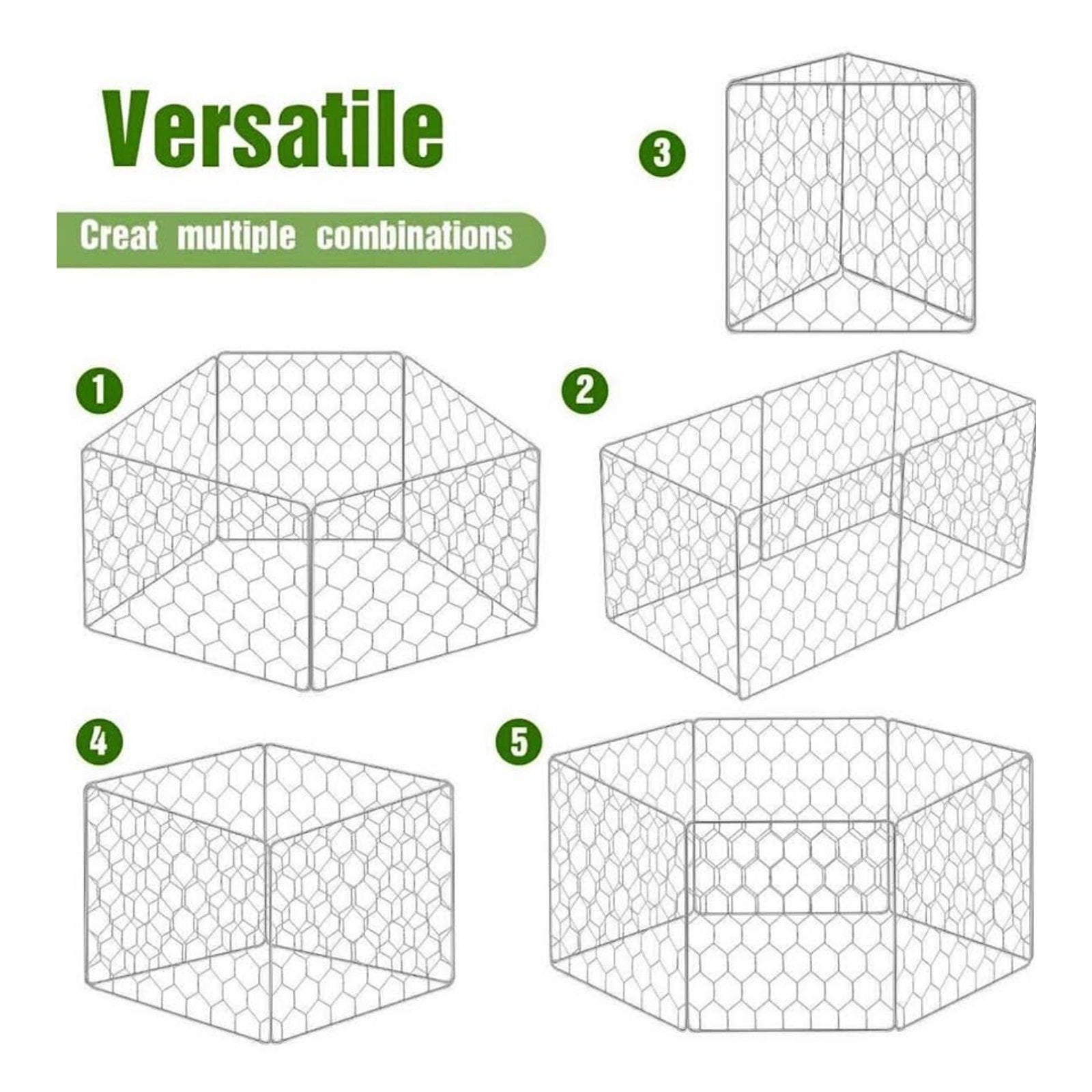 Zubebe 16 set wire plant protectors square wire plant cages mesh 12 x 20