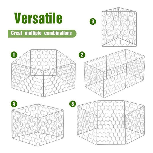 Zubebe 16 set wire plant protectors square wire plant cages mesh 12 x 20
