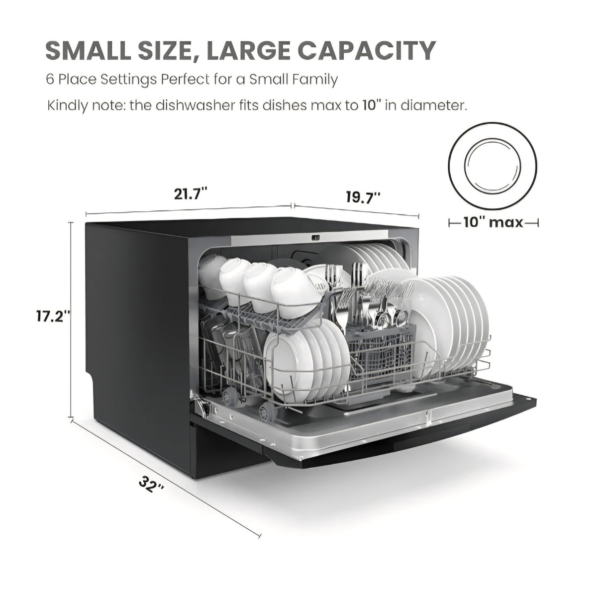 Countertop Dishwasher, Energy Star Portable Dishwasher
