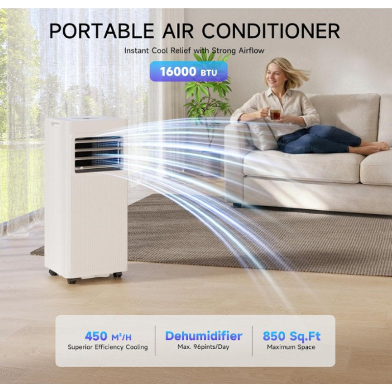 Portable Air Conditioners 16,000 BTU 5-in-1 Air Conditioner Portable Up to 850 Sq.Ft., Portable AC