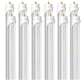 Barrina 8ft LED Bulb, 44W 5500LM 6500K, T8 T10 T12 LED Bulb, FA8 Single Pin Super Bright